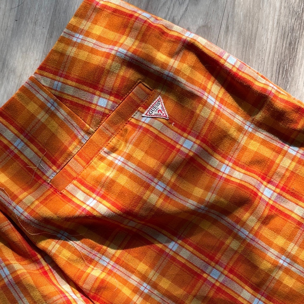 Plaid orange Guess Pants!